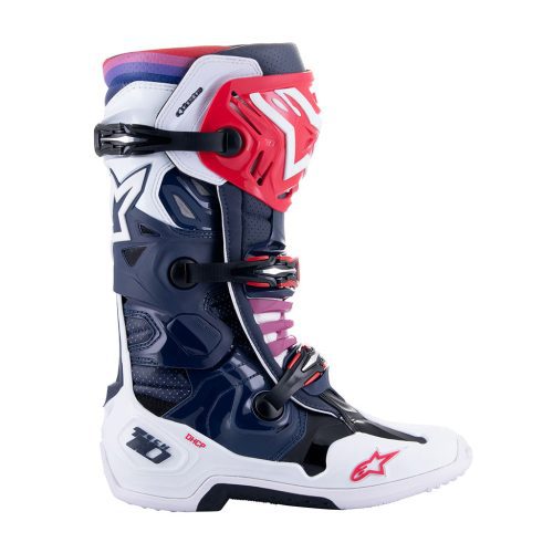 Alpinestars Tech 10 White Blue Red Supervented MX Boots 2