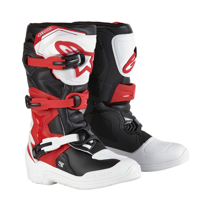 Alpinestars Tech 3s V2 Black White Red Youth MX Boots