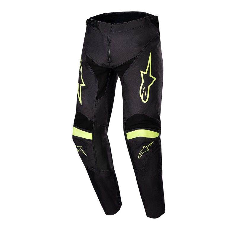 Youth Racer Lurv Black Yellow pant front 1