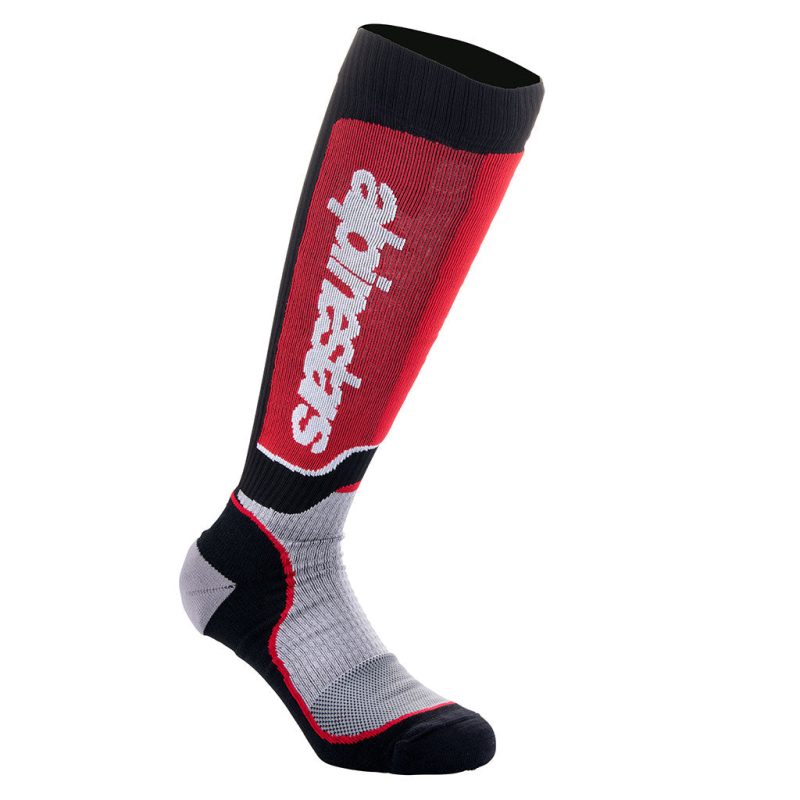 alps mx plus black grey red sock